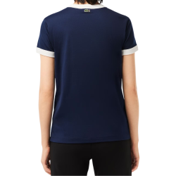 Women's T-shirt Lacoste Slim Fit Cotton Tennis T-Shirt - navy blue/white
