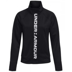 Women's jumper Under Armour Women's UA Rush Tricot Jacket - black/white