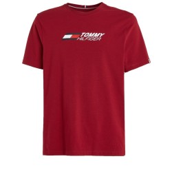 Men's T-shirt Tommy Hilfiger Essentials Big Logo Short Sleeve Tee - rouge