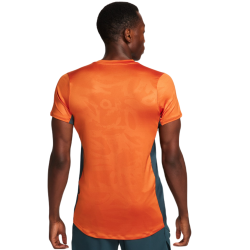 Men's T-shirt Nike Court Dri-Fit Advantage Printed Tennis Top - campfire orange/deep jungle/white