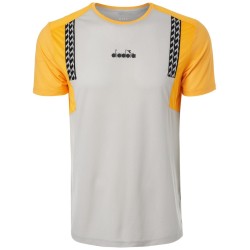 Men's T-shirt Diadora SS T-Shirt Clay - oyster mushroom/saffron
