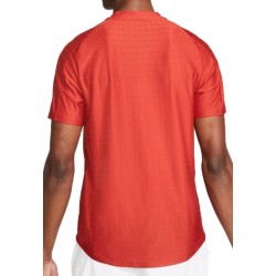 Men's Polo T-shirt Nike Court Dri-Fit Advantage Polo M - cinnabar/cinnabar/white