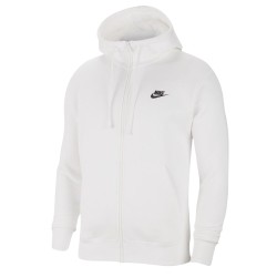 Men's Jumper Nike Swoosh M Club Hoodie FZ BB - white/white/black