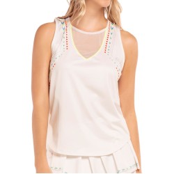 Women's top Lucky in Love Desert Vibes Arrow Stripe Tank - white