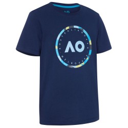 Boys' t-shirt Australian Open Boys T-Shirt Round Logo - navy