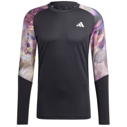 Men's long sleeve T-shirt Adidas Melbourne Tennis Long Sleeve T-Shirt - multicolor/black