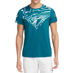 Men's T-shirt Nike Court Dri-Fit Slam Tennis Top - green abyss/white