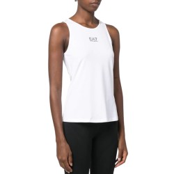 Women's top EA7 Women Jersey Tank - white