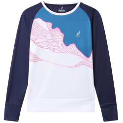 Women's long sleeve T-shirt Australian Ace T-Shirt Long Sleeve With Print In Front - blue cosmo