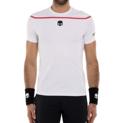 Men's T-shirt Hydrogen Tennis Zig Zag Tape T-Shirt - white/red