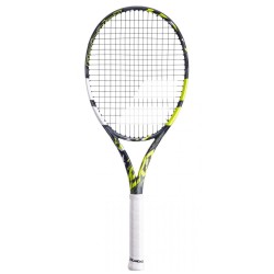 Tennis racket Babolat Pure Aero Team - grey/yellow/white + string + stringing