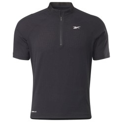 Men's Polo T-shirt Reebok Les Mills Zip Polo M - black