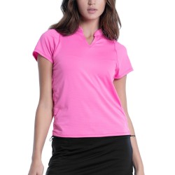 Women's T-shirt Lucky in Love Prep It Up Ruche Me Along Short Sleeve - taffy