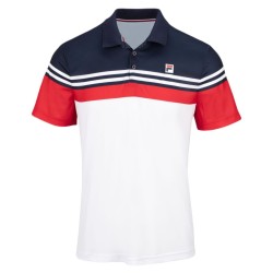 Men's Polo T-shirt Fila Polo Paul - white/fila red/navy