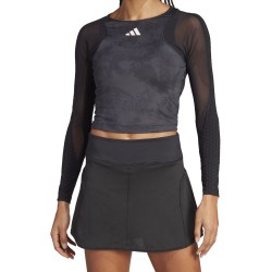 Women's long sleeve T-shirt Adidas Paris Freelift Longsleeve Tee - carbon/black