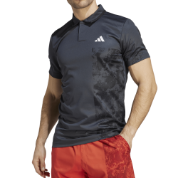 Men's Polo T-shirt Adidas Paris Tennis Heat.Rdy Freelift Polo Shirt - carbon