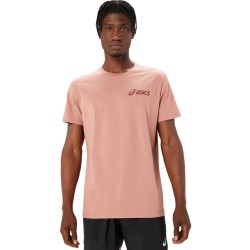 Men's T-shirt Asics Chest Logo Short Sleeve T-Shirt - umeboshi/antique red