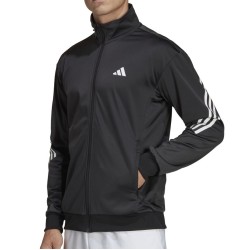 Men's Jumper Adidas 3-Stripes Knit Tennis Jacket - black