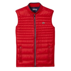 Men's vest Lacoste Men's SPORT Lightweight Water-Resistant Quilted Vest - red/navy blue/white