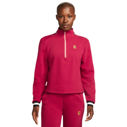 Women's jumper Nike Court Dri-Fit Heritage Fleece - noble red/red stardust