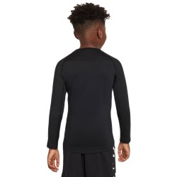 Boys' t-shirt Nike Pro Warm Long-Sleeve Top - black/white