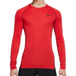 Men’s compression clothing Nike Pro Dri-Fit Tight Top LS M - university red/black/black