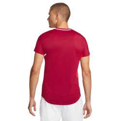 Men's T-shirt Nike Court Dri-Fit Slam Top M - pomegranate/habanero red/washed teal/white
