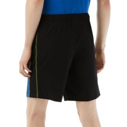 Men's shorts Lacoste Recycled Polyester Tennis Shorts - black/blue/yellow