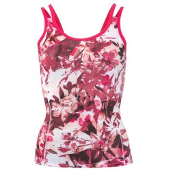 Women's top Head Vision Graphic Strap Tank W - magenta/white