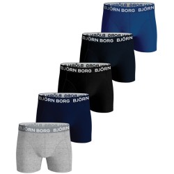 Boys' boxers Bj_rn Borg Sammy Shorts Solid 5P B - blue depths