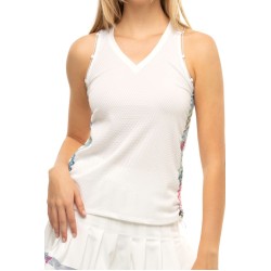 Women's top Lucky in Love City Graffiti Back Me Up Tank Women - white