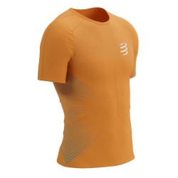 Men's T-shirt Compressport Performance SS Tshirt - autumn glory/hawaiian ocean