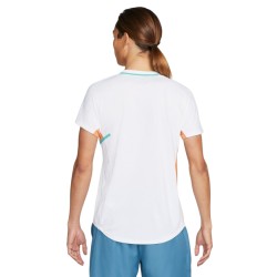 Men's T-shirt Nike Court Dri-Fit Slam Top M - white/hot curry/washed teal/white