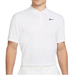 Men's Polo T-shirt Nike Court Dri-Fit Pique Polo M - white/black