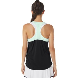 Women's top Asics Court Tank - performance black/mint tint