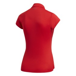 Women's polo T-shirt Adidas W Club 3 Stripes Polo - scarlet