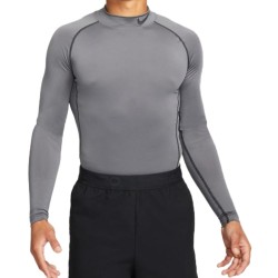 Men’s compression clothing Nike Pro Dri-Fit Tight LS Mock M - iron grey/black/black