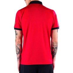 Men's Polo T-shirt Hydrogen Half Zip Tech Tee - red/blue navy
