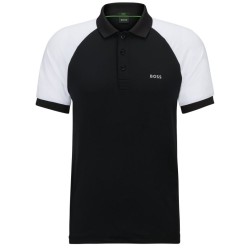 Men's Polo T-shirt BOSS Performance-Stretch Slim-Fit Polo Shirt - black