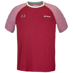 Men's T-shirt Babolat Crew Neck T-Shirt Lebron - red dahlia