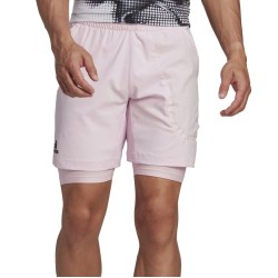 Men's shorts Adidas US Series 2in1 7" - clear pink
