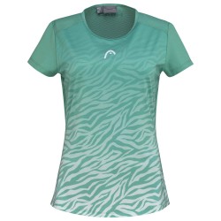Women's T-shirt Head Tie-Break T-Shirt W - nile green/print vision