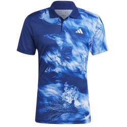 Men's Polo T-shirt Adidas Melbourne Freelift Polo - multicolor/victory blue/white