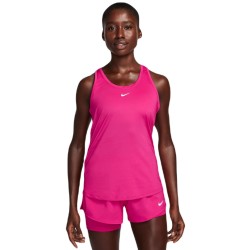 Women's top Nike Dri-Fit One Slim Tank - fireberry/white