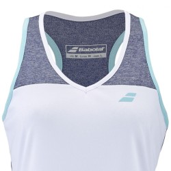Women's top Babolat Play Tank Top Woman - white/blue heather