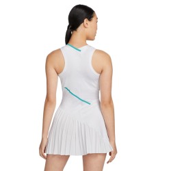 Women's dress Nike Court Dri-Fit Tennis Dress W - white/white/washed teal/wolf grey