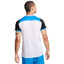 Men's T-shirt Nike Court Dri-Fit Advantage Top - white/light photo blue/black/black