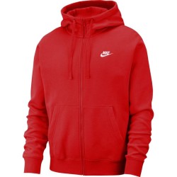 Men's Jumper Nike Swoosh M Club Hoodie FZ BB - university red/university red/white