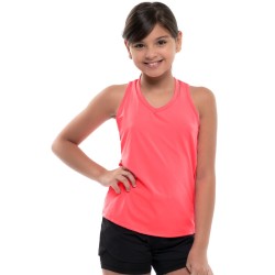 Girls' T-shirt Lucky in Love Core V-Neck Cutout Tank Girls - coral crush