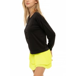 Women's long sleeve T-shirt Lucky in Love Core Signature Original Light Weight L/S - black